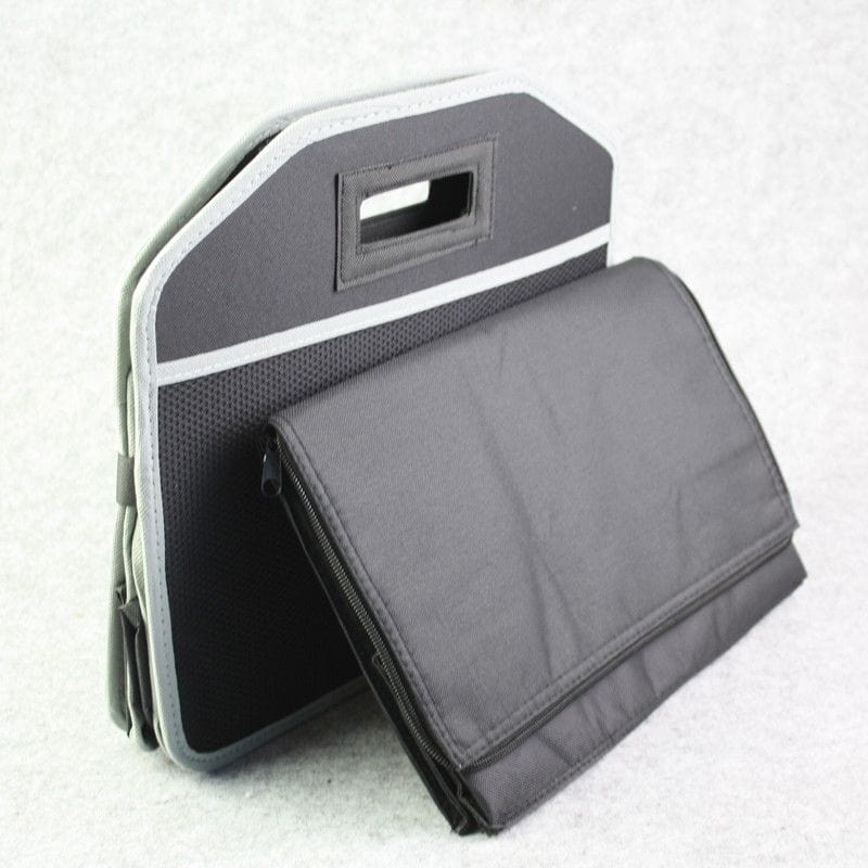 Collapsible Car Trunk Organiser With Cooler Bag - 07
