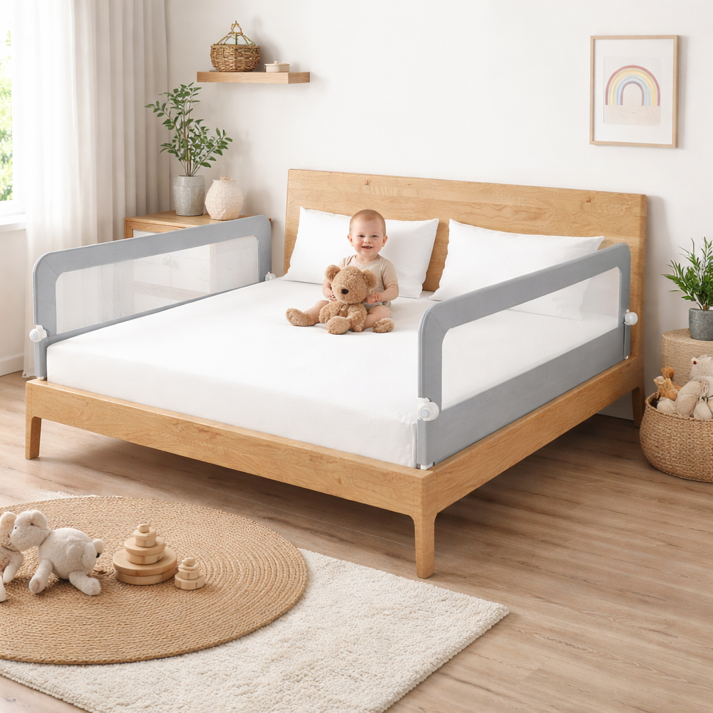 Adjustable Bed Rail Baby Kids Safety Large - Grey