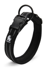 True Love Heavy Duty Reflective Dog Collar - Black, 2XL-1962324875301490688