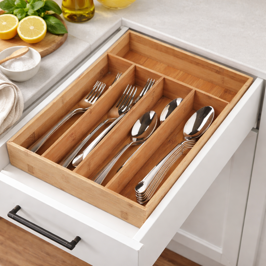 Bamboo Cutlery Tray