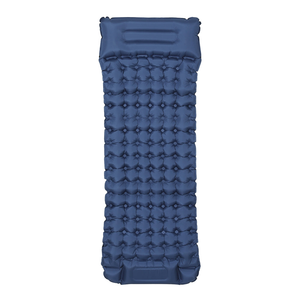 Self Inflating Mattress Camping Sleeping Mat Air Bed Single - Blue