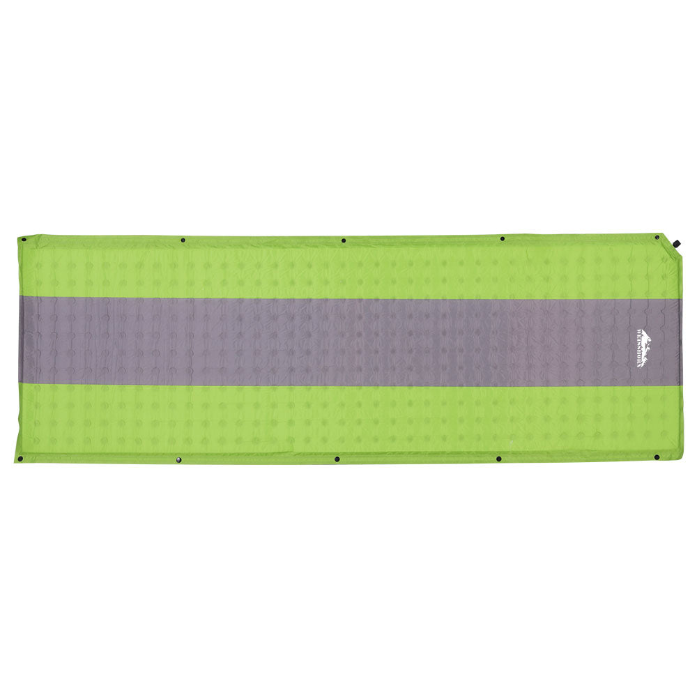 Self Inflating Mattress Camping Sleeping Mat Air Bed Pad Single - Green