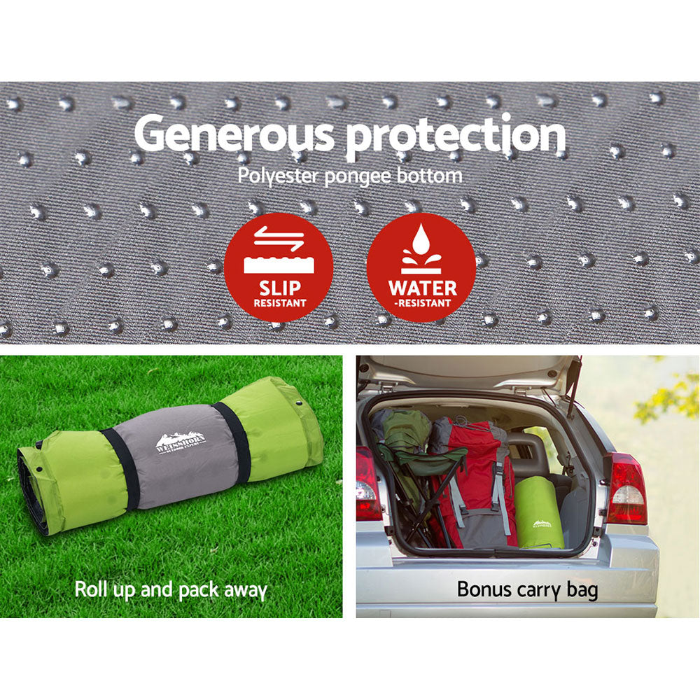 Self Inflating Mattress Camping Sleeping Mat Air Bed Pad Single - Green