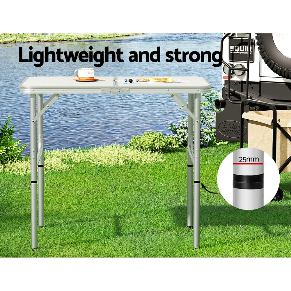 Folding and Adjustable Portable Outdoor Table