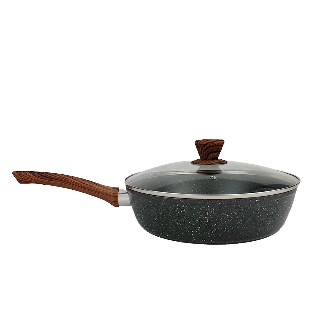 28Cm Pfoa Free Non Stick Saute Pan With Lid - 01