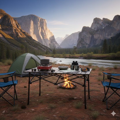 94CM Folding Camping Table - Black