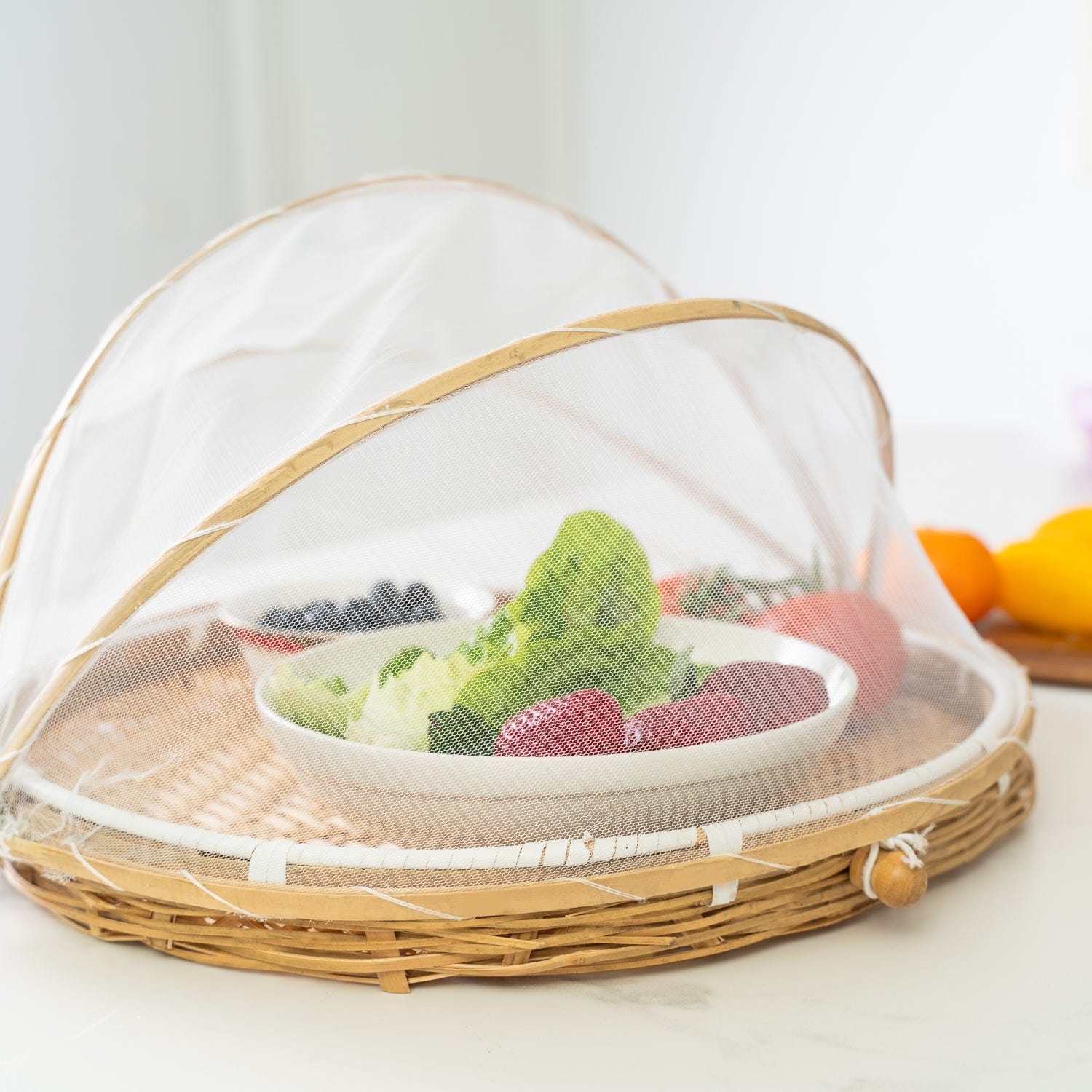 40Cm Foldable Bamboo Food Cover - 01