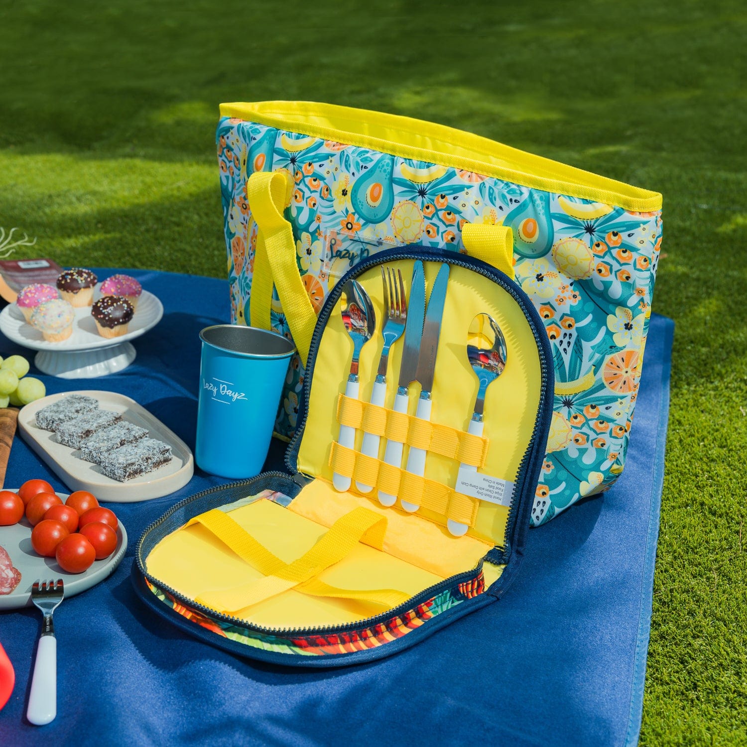 Lazy Dayz Picnic Cutlery Wallet Set Mossman - 02