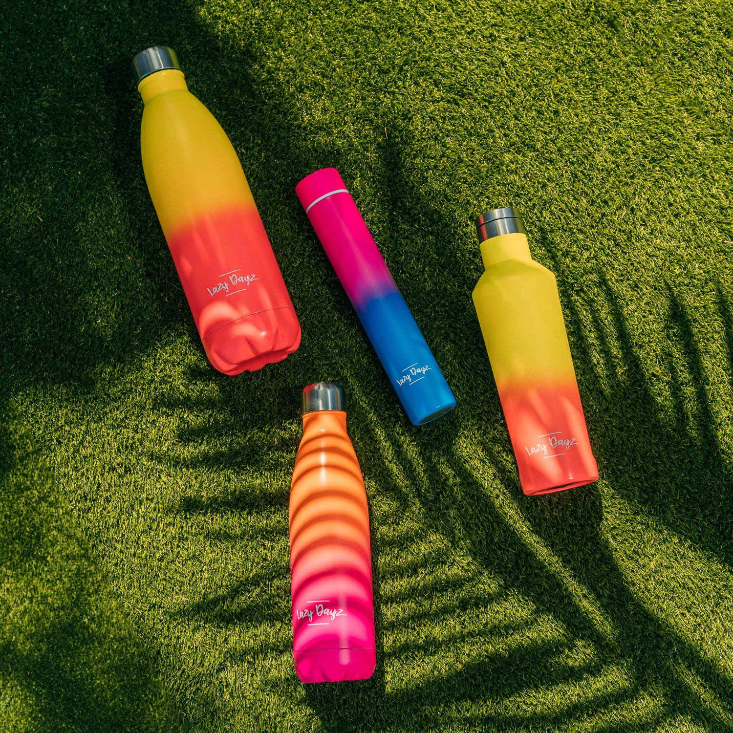 Lazy Dayz Jumbo Drink Bottle 1L Orange Pink Ombre - 06