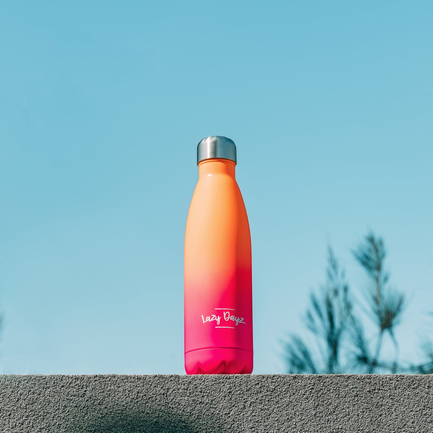 Lazy Dayz Daily Drink Bottle 500Ml Orange Pink Ombre - 07
