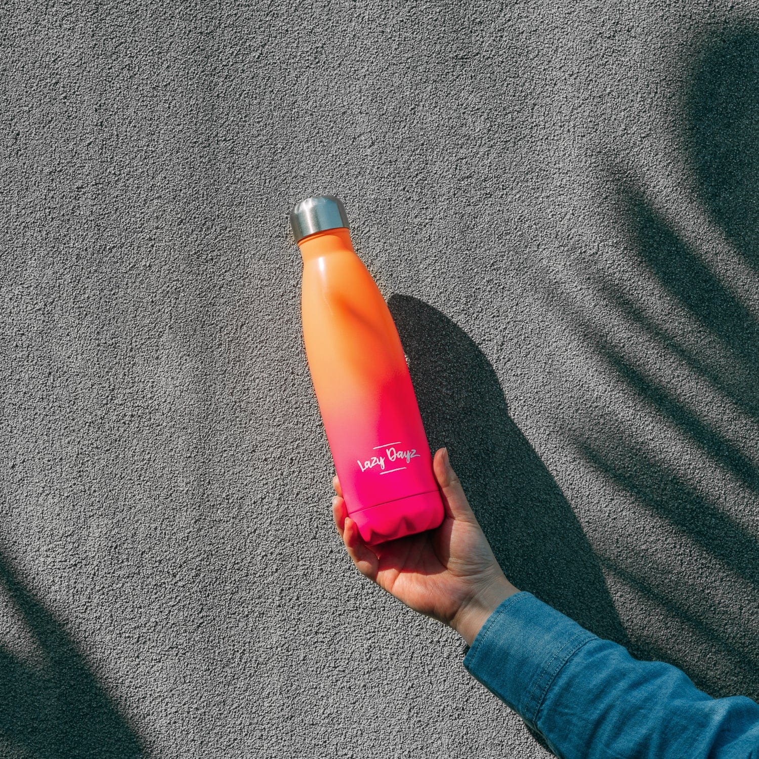 Lazy Dayz Daily Drink Bottle 500Ml Orange Pink Ombre - 09