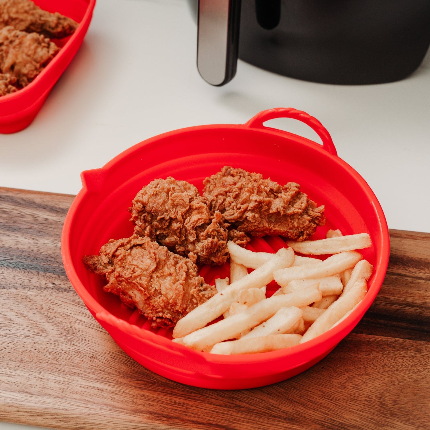 Collapsible Silicone Air Fryer Oven Microwave Liner Round - 04