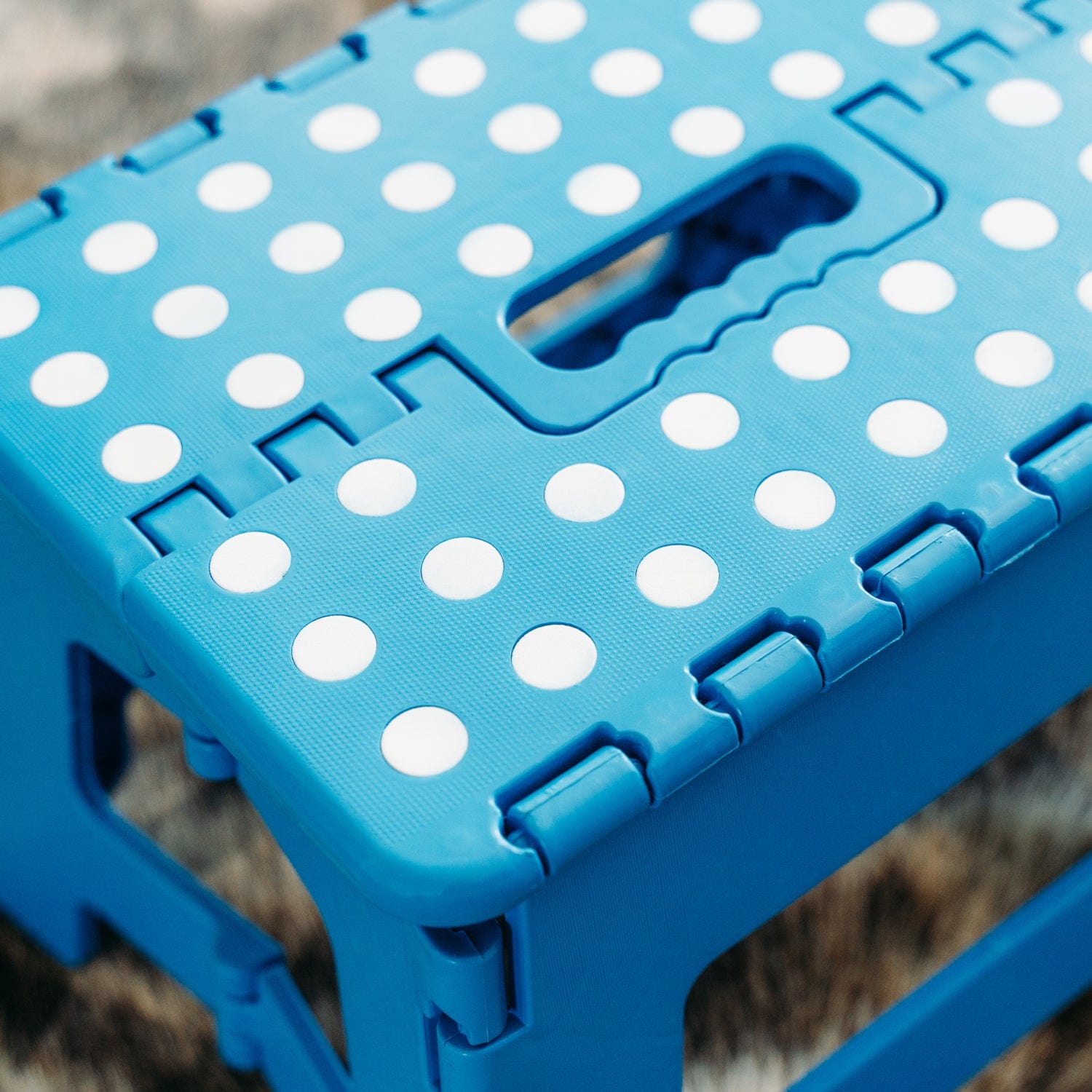 Plastic Folding Stool Portable Chair Outdoor Camping Blue - 04
