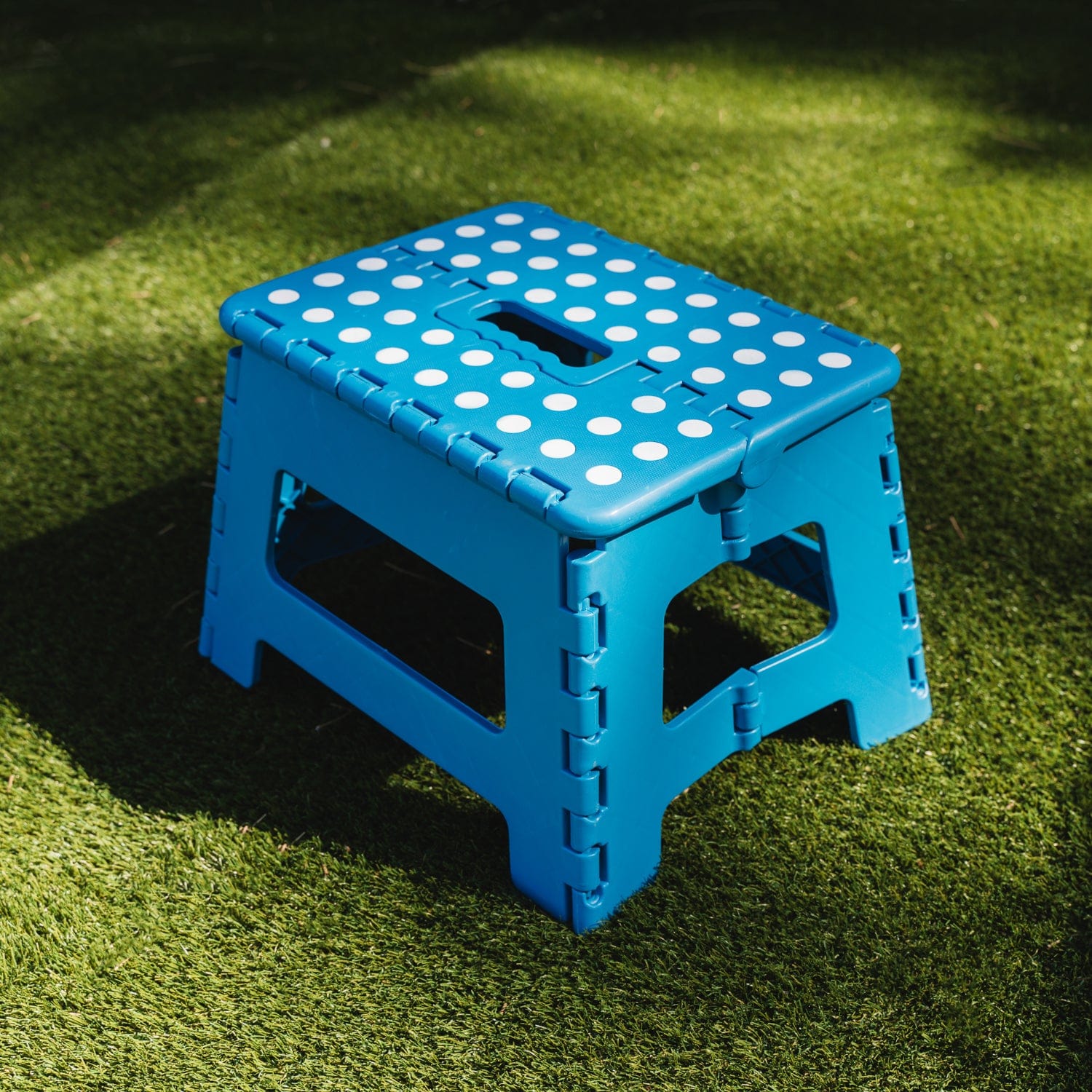 Plastic Folding Stool Portable Chair Outdoor Camping Blue - 06