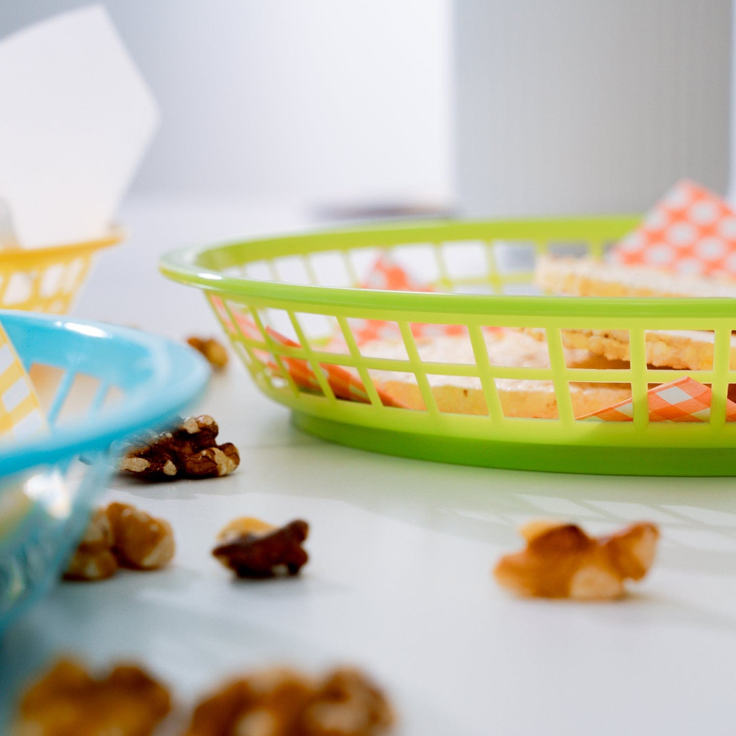 3 Pcs Cook Easy Round Plastic Snack Baskets - 06