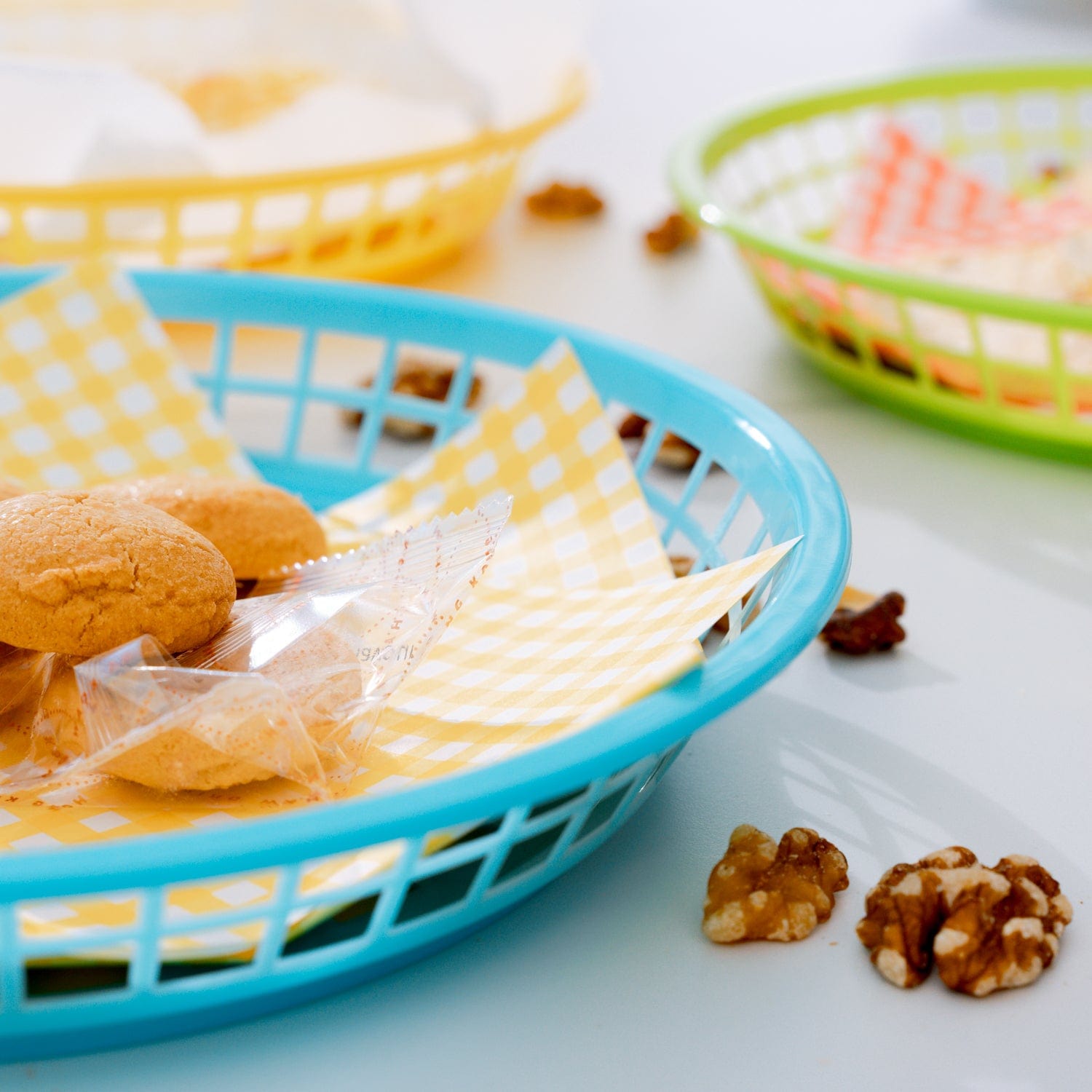 3 Pcs Cook Easy Round Plastic Snack Baskets - 07