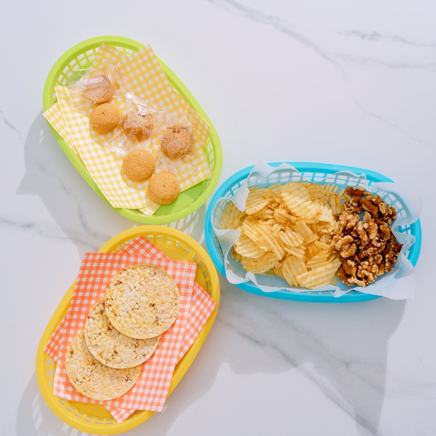 3 Pcs Cook Easy Oval Plastic Snack Baskets - 02