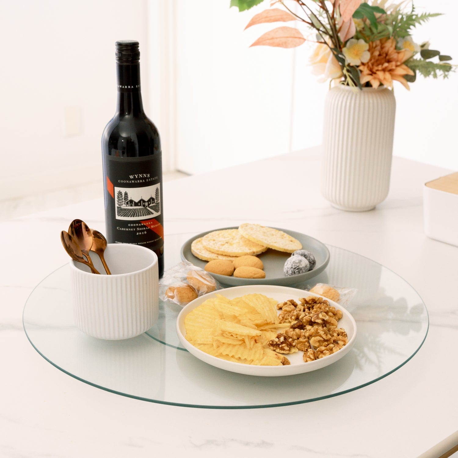 Tempered Glass Lazy Susan 35Cm - 02
