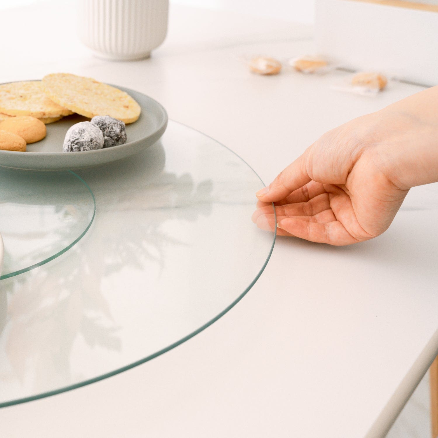 Tempered Glass Lazy Susan 35Cm - 07