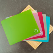 Bamboo Chopping Board With 5 Pcs Color Coded Flexible Cutting Mats - 06