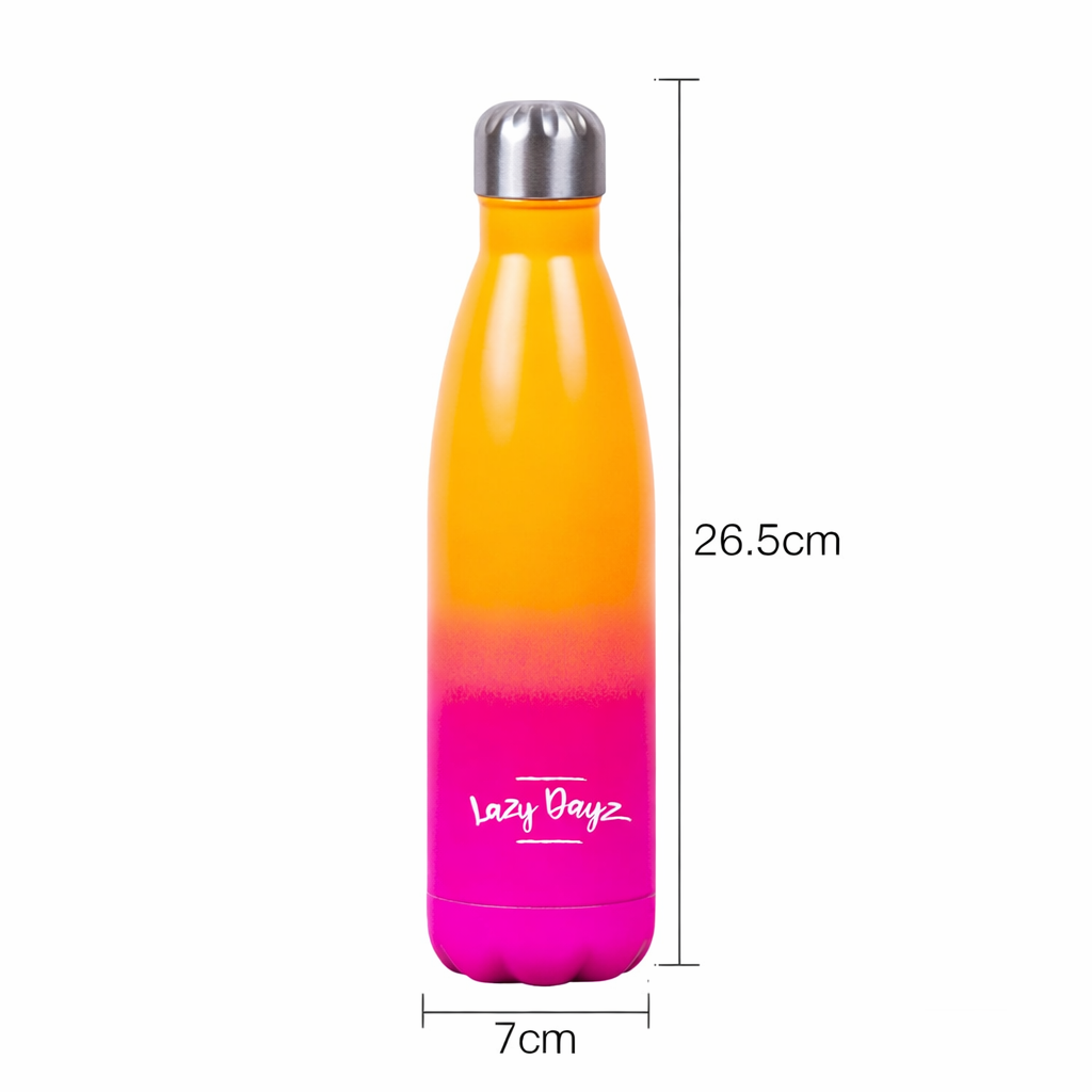 Daily Drink Bottle 500ml - Orange Pink