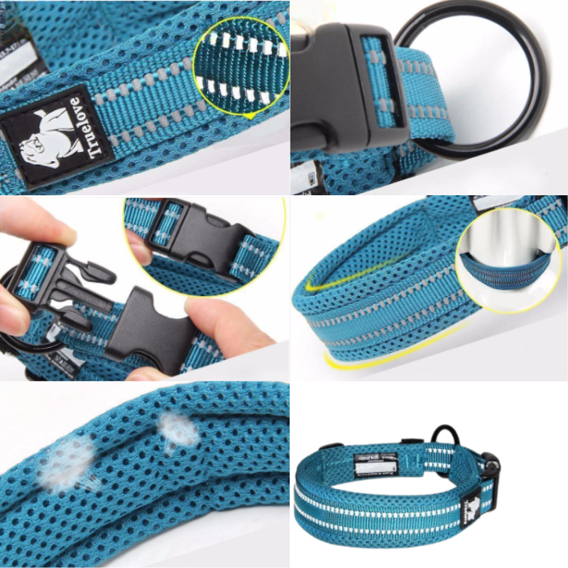 Heavy Duty Reflective Dog Collar (2XL) - Black