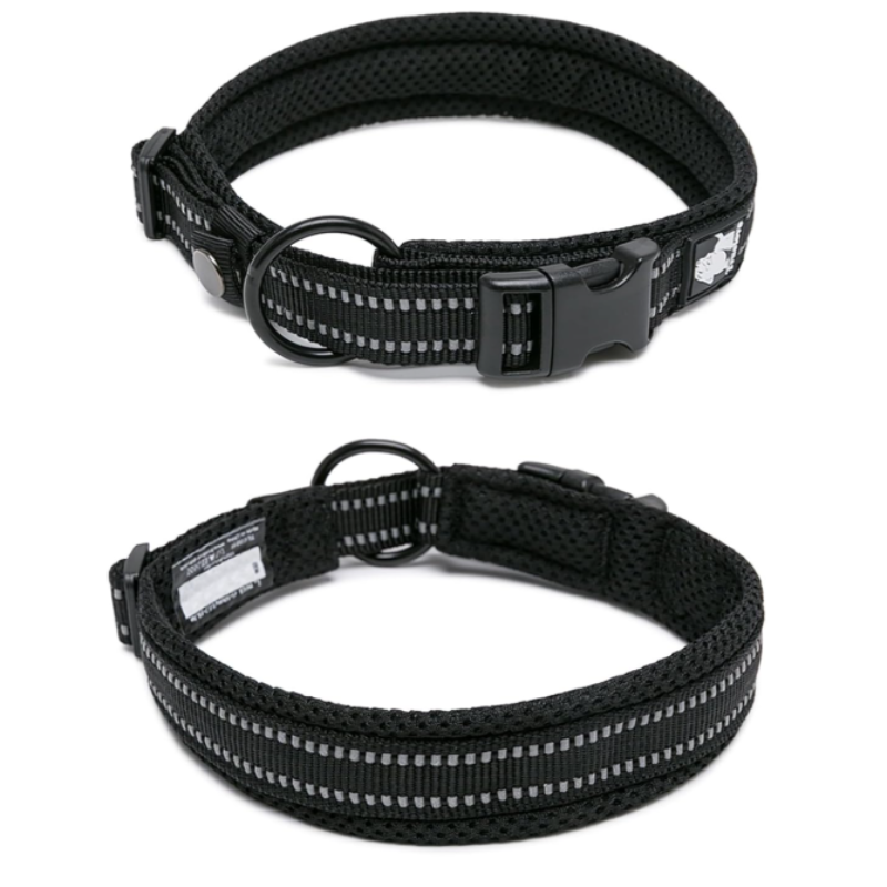 Heavy Duty Reflective Dog Collar (3XL) - Black