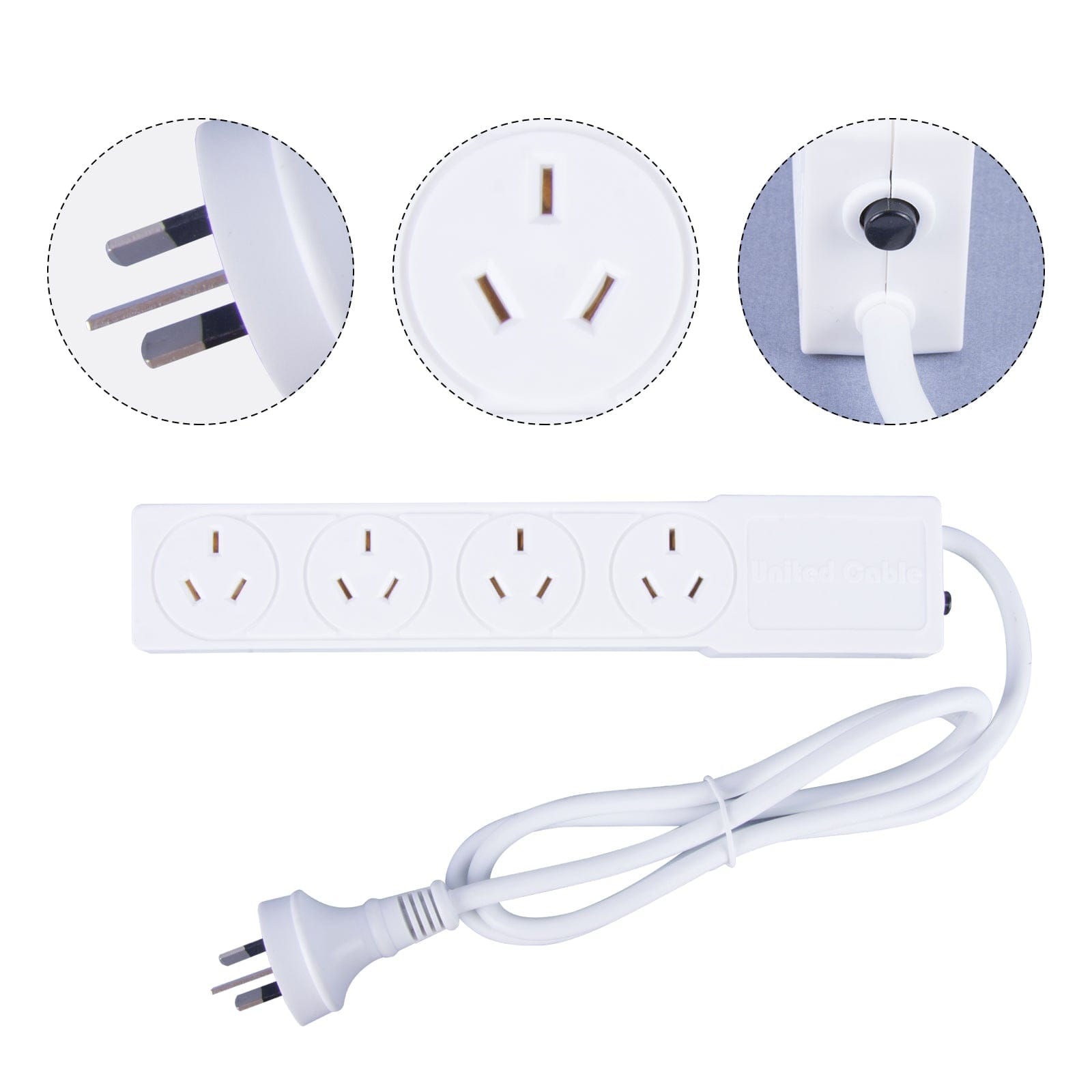 4 Outlet Power Board With 1 Meter Lead Cable - 11