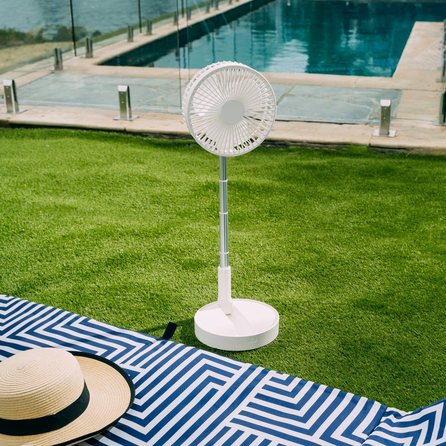 Folding Telescopic 45W Portable Heighttilt Adjustable Rechargeable Cordless Fan - 05