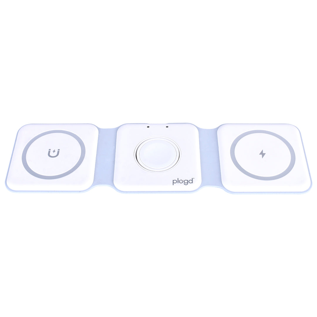 3 In 1 Wireless 15W Qi Fast Charging Foldable Station For Apple Mag Safe - 10