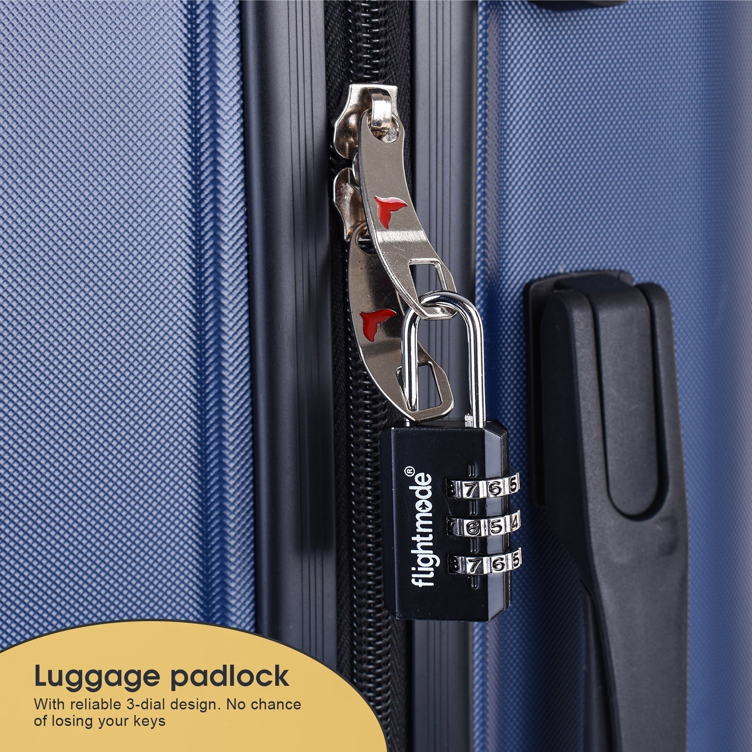 2 Pcs Combination 3 Dial Smooth Padlocks - 05