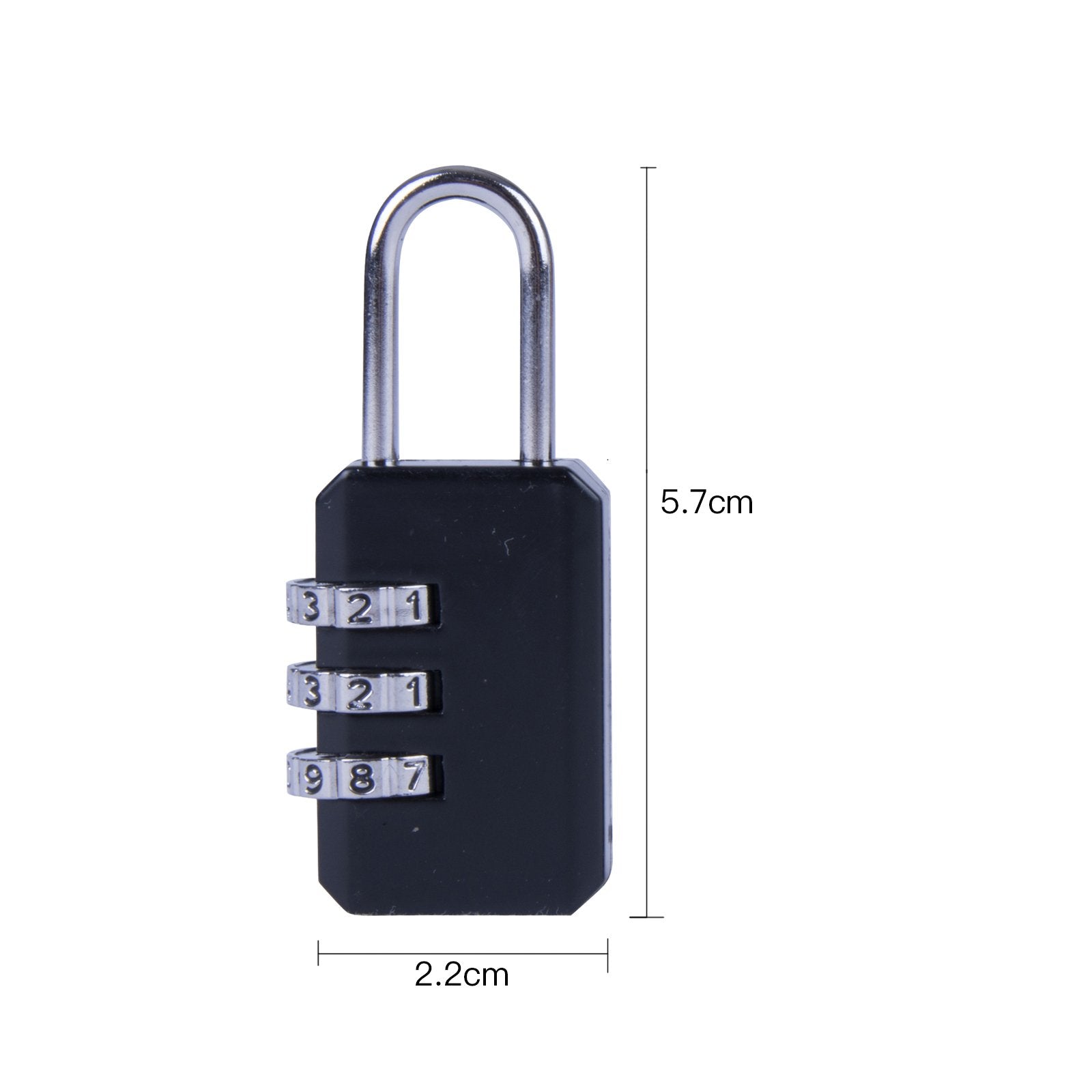 2 Pcs Combination 3 Dial Smooth Padlocks - 09