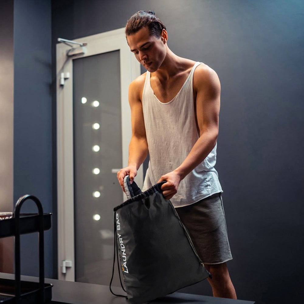 Drawstring Water Resistant Travel Laundry Bag Sports Gym Clothes Organiser - 05