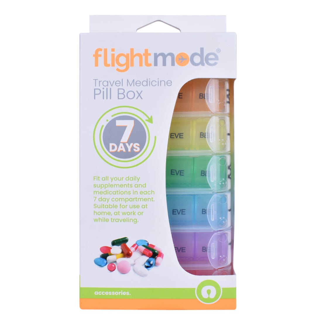 Flightmode 7 Day Travel Pill Box Medicine Organiser With Individual Daily Compartment - 07
