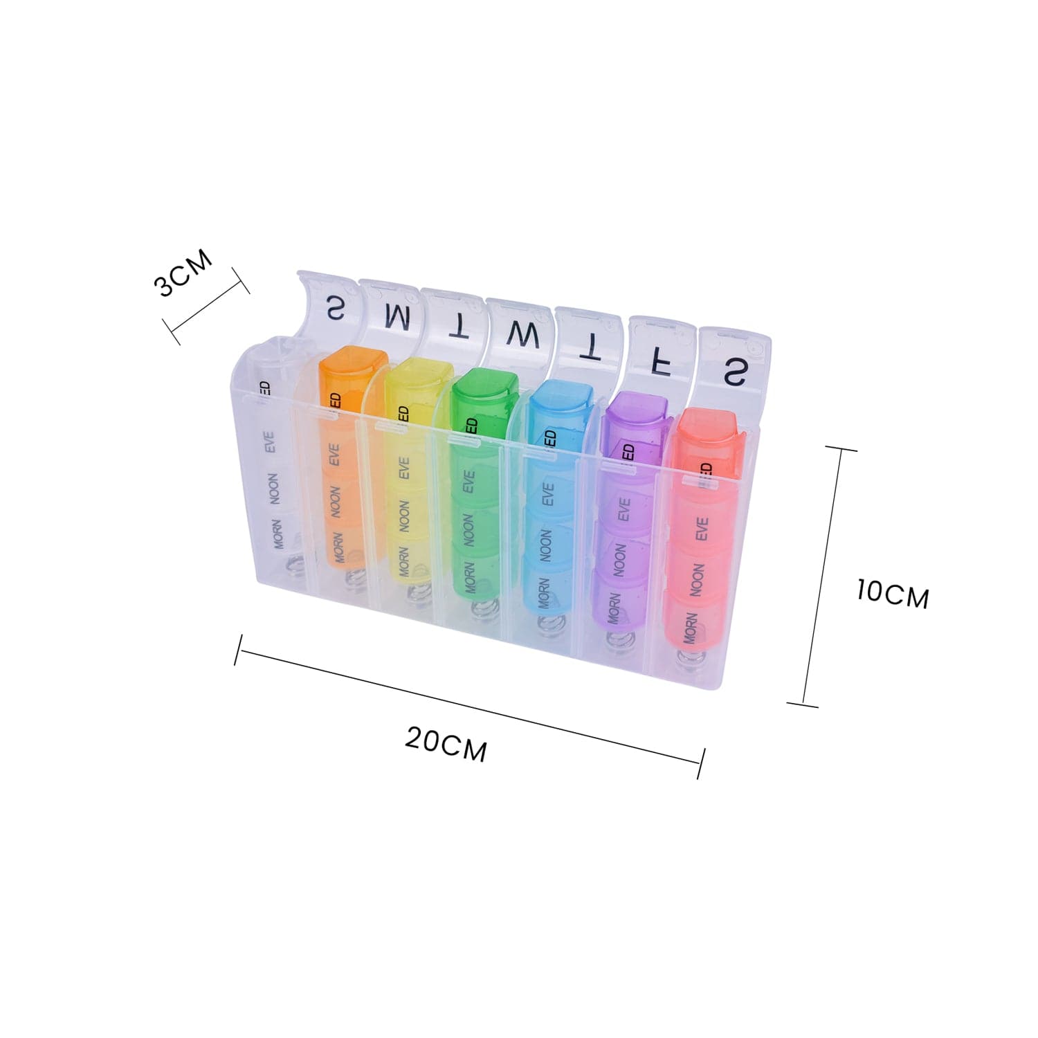 Flightmode 7 Day Travel Pill Box Medicine Organiser With Individual Daily Compartment - 09