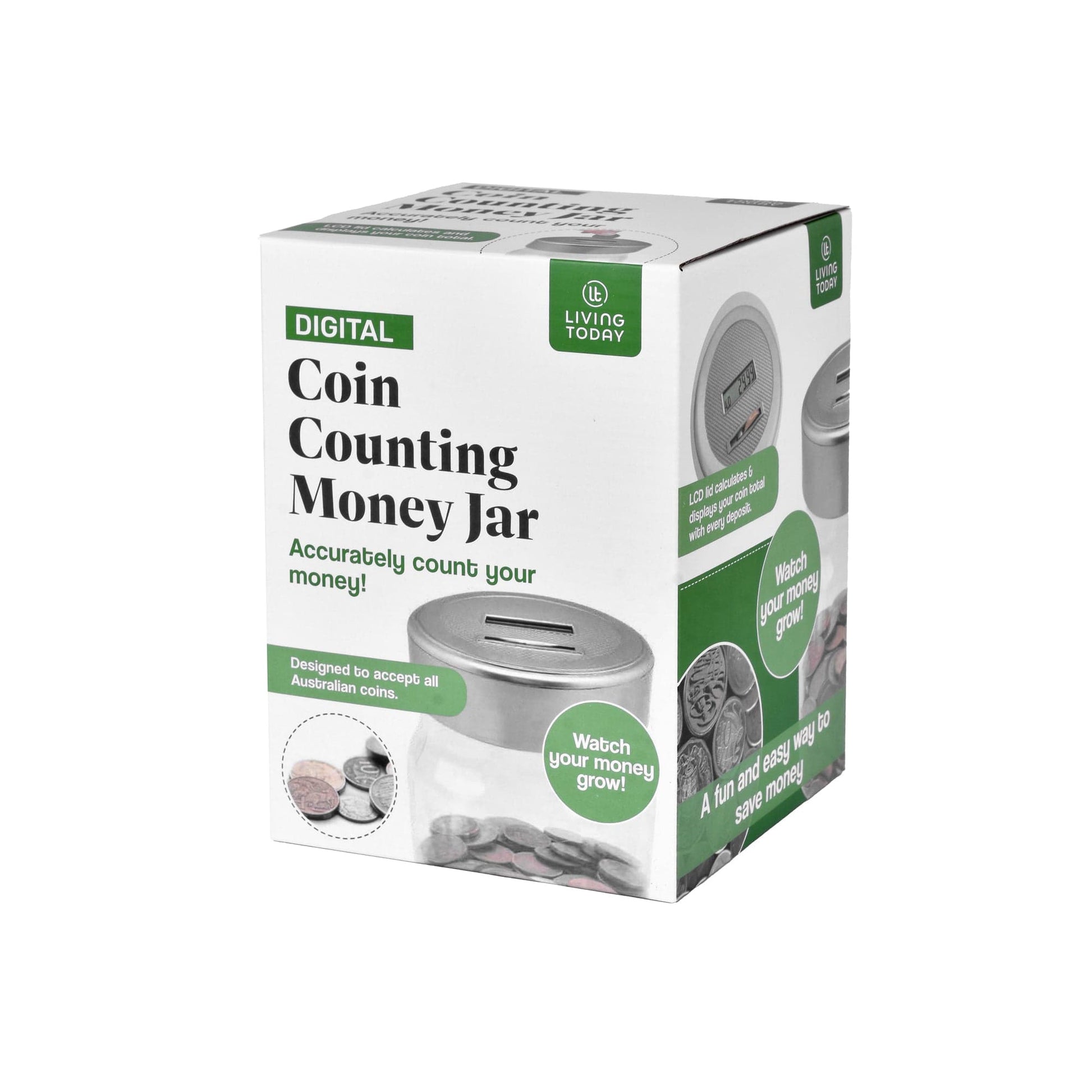 Digital Coin Counting Money Jar Australian Coin With Lcd Display Fun For Kid - 06