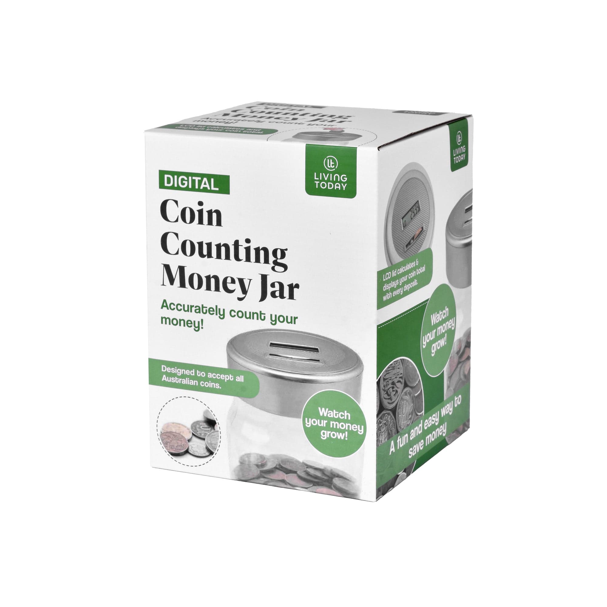 Digital Coin Counting Money Jar Australian Coin With Lcd Display Fun For Kid - 06