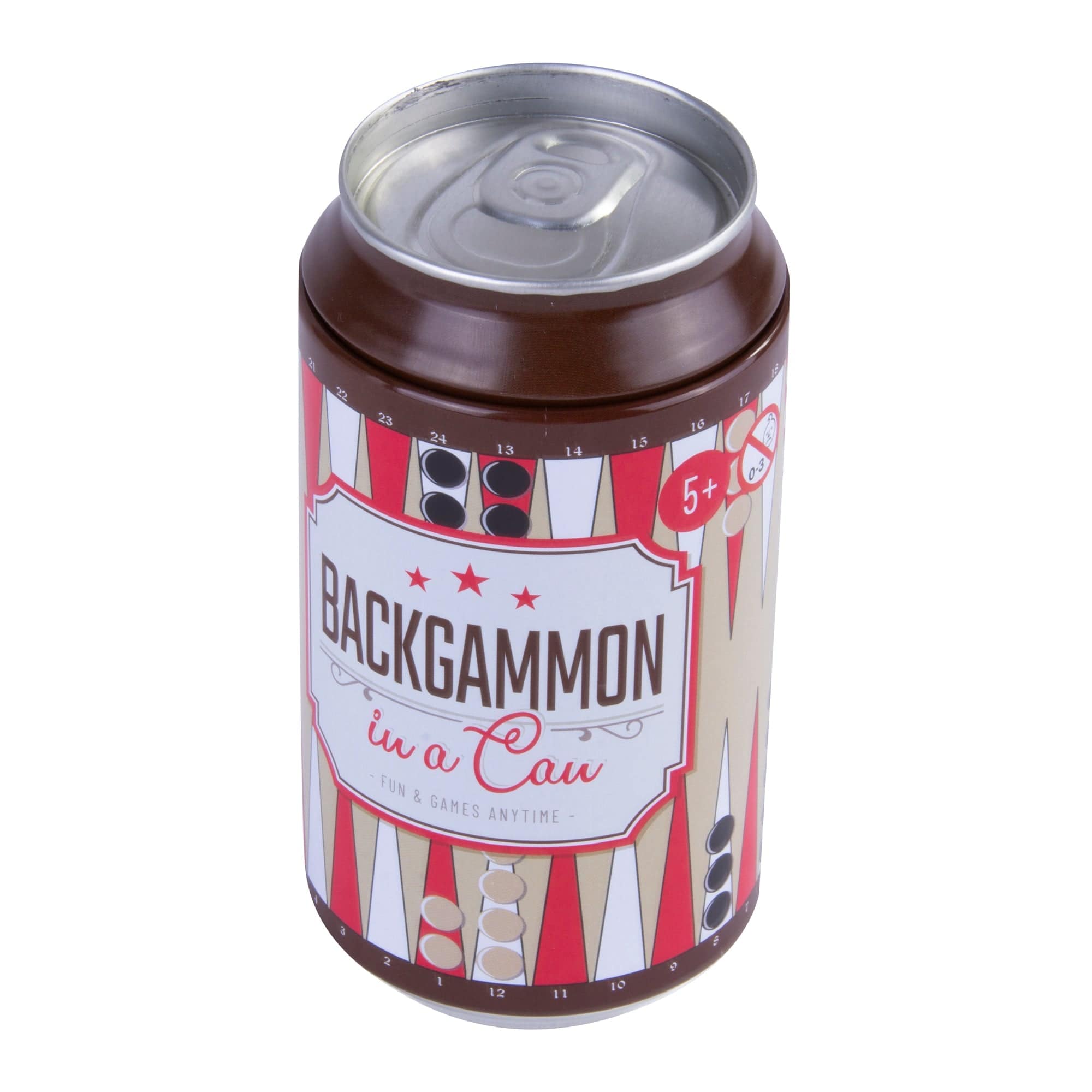 Backgammon In A Can Travel Board Game - 02