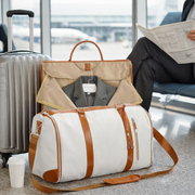 Garment Duffle Bags 2 in 1 Hanging Suit Bag - Beige