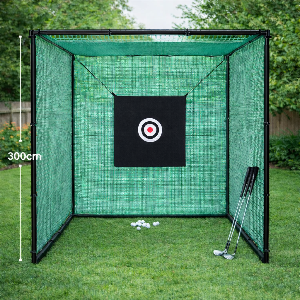Golf Practice Net Hitting Cage with Steel Frame 3M