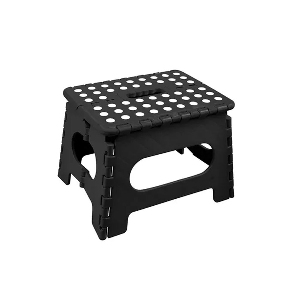 Stool Portable Plastic Foldable Chair Outdoor Bathroom Kitchen Adult Kids Black - 01