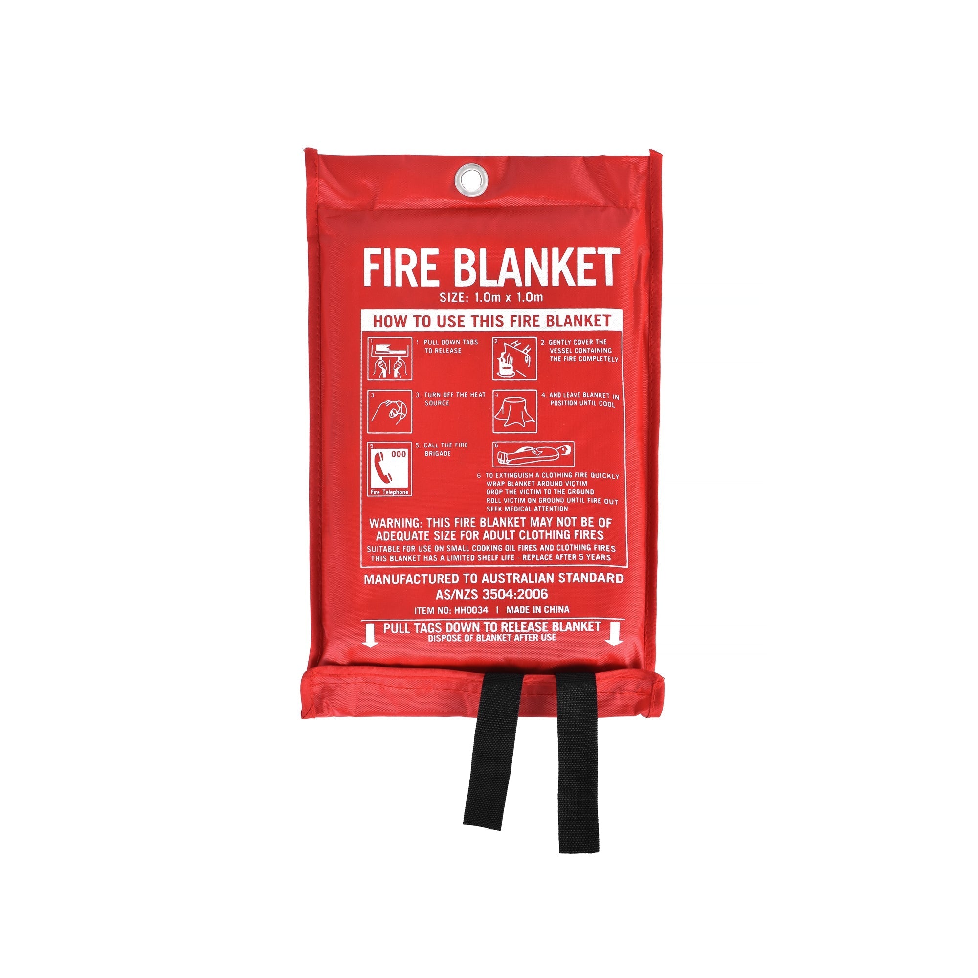 Fibreglass Fire Extinguishing Blanket For Home Car Boat Caravan Safety 1M X 1M - 03