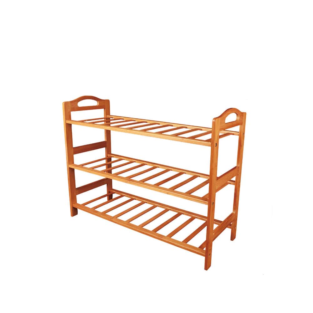 Bamboo 3 Tiers Layers Storage Shoe Rack Organiser - 02