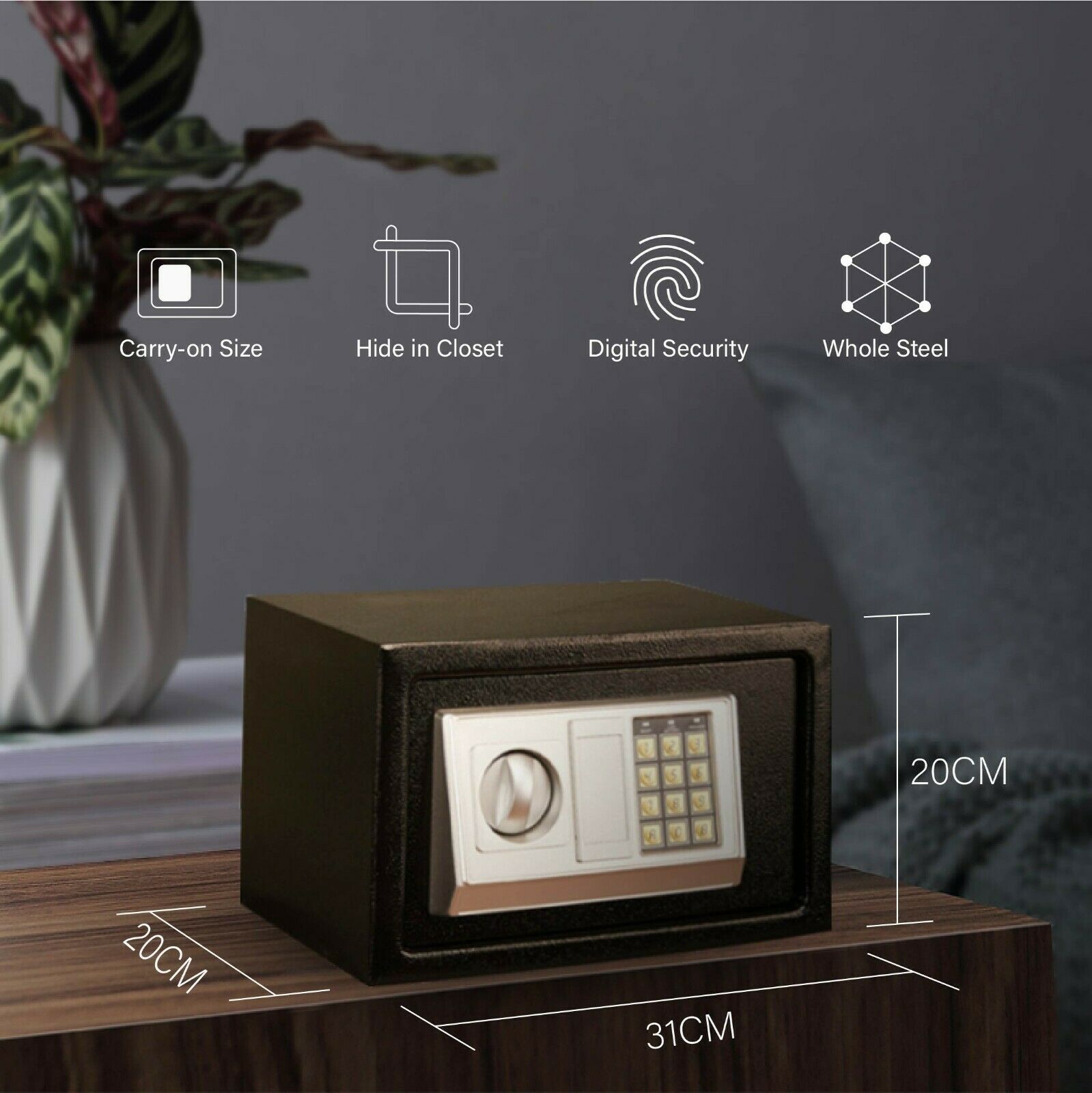 85L Electronic Digital Security Double Alarm Safe Box - 04