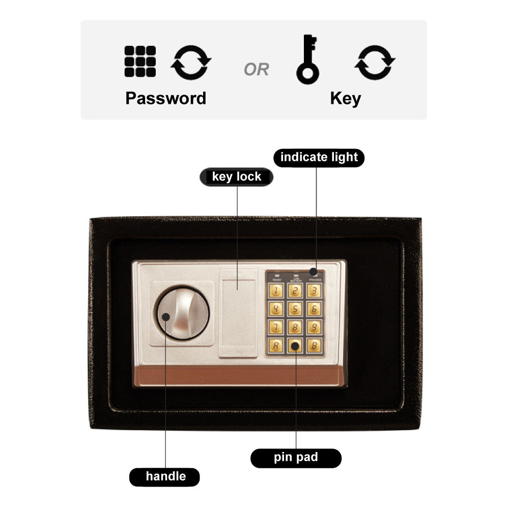 85L Electronic Digital Security Double Alarm Safe Box - 03