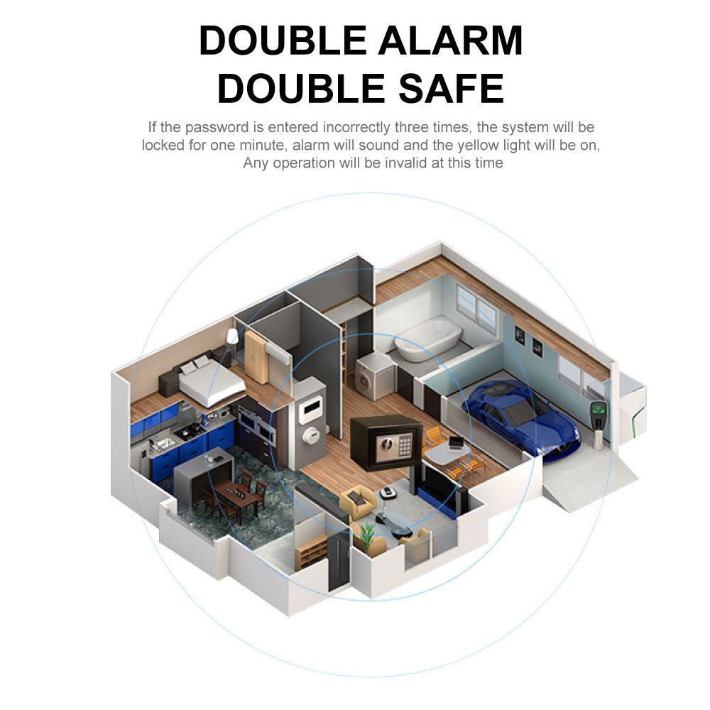 85L Electronic Digital Security Double Alarm Safe Box - 06