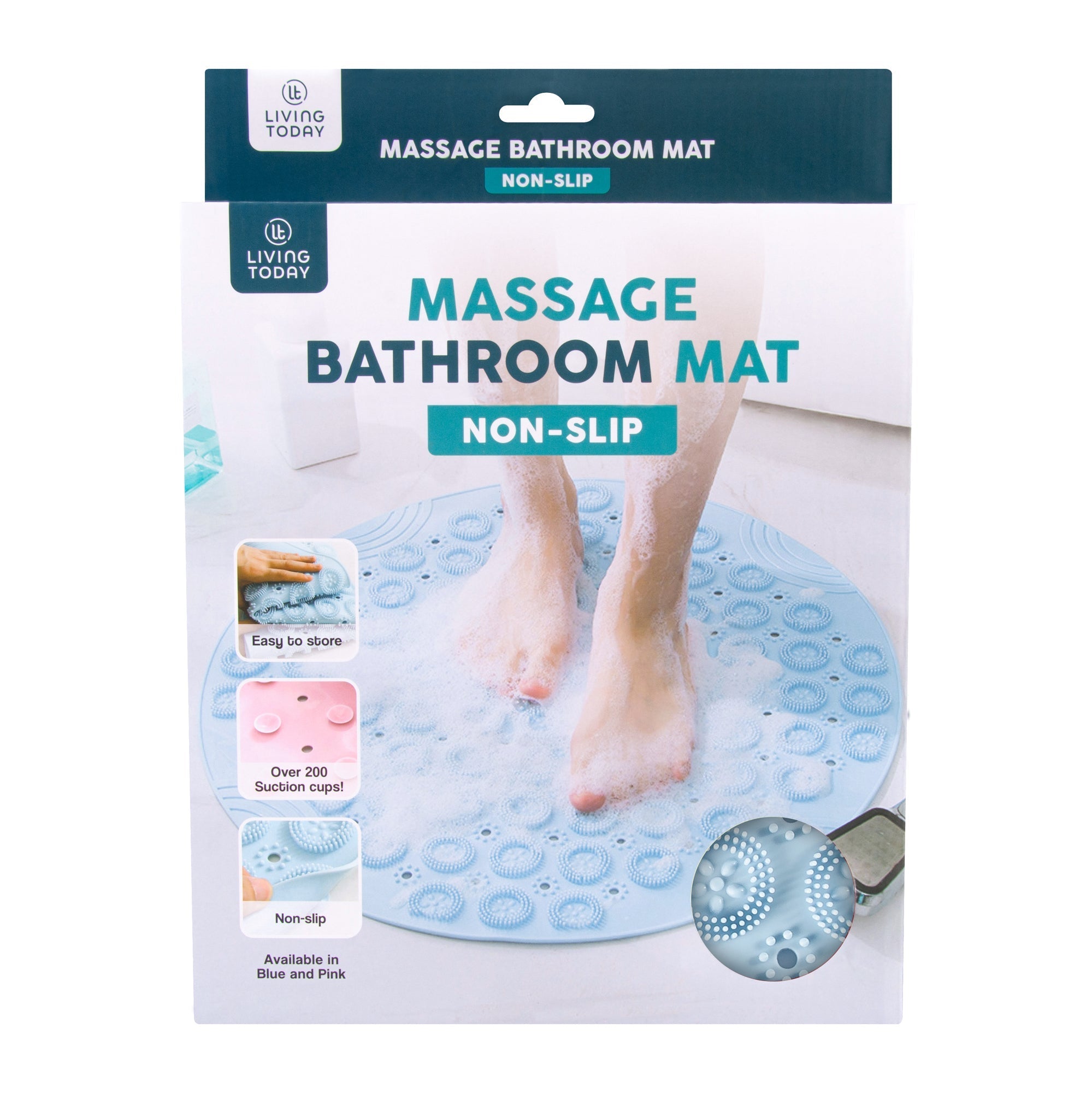 Livingtoday Non Slip Massager Bathroom Mat - 12
