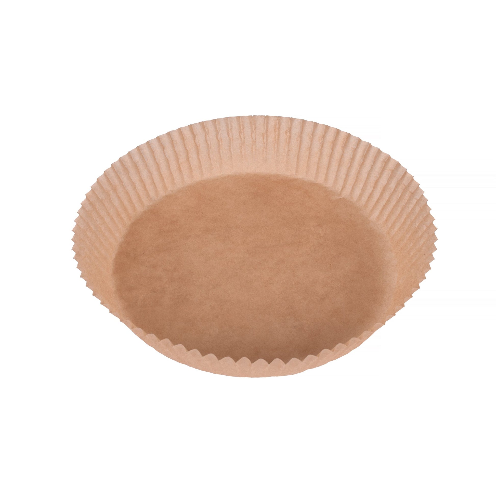 100 Pcs 16Cm Round Disposable Unbleached Silicone Paper Dish Air Fryer Liner - 09