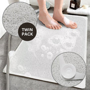 2 Pcs Premium Non Slip Loofah Shower Mat Bathroom Safe 75 X 44 Cm - 02