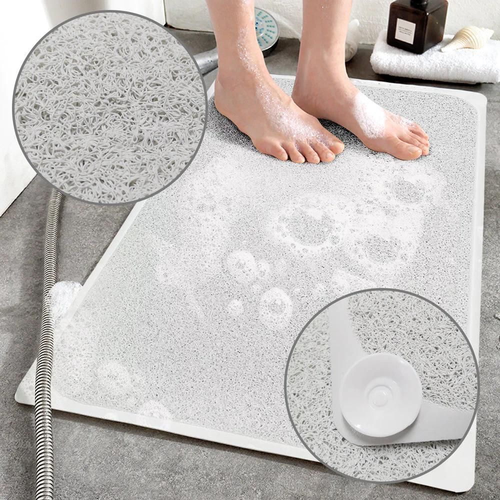 2 Pcs Premium Non Slip Loofah Shower Mat Bathroom Safe 75 X 44 Cm - 11